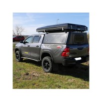 Hardtop Adventure noir Toyota Hilux 2016+ Alu-Cab robuste et fiable